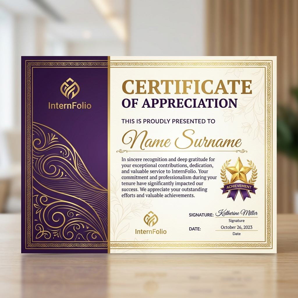 Certificate of Appreciation